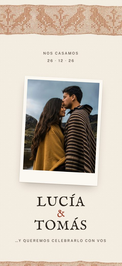 Invitación digital de casamiento, plantilla Campo