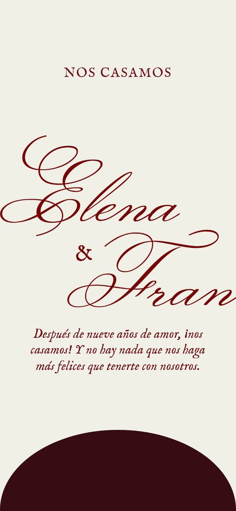 Invitación digital de casamiento, plantilla Elegante
